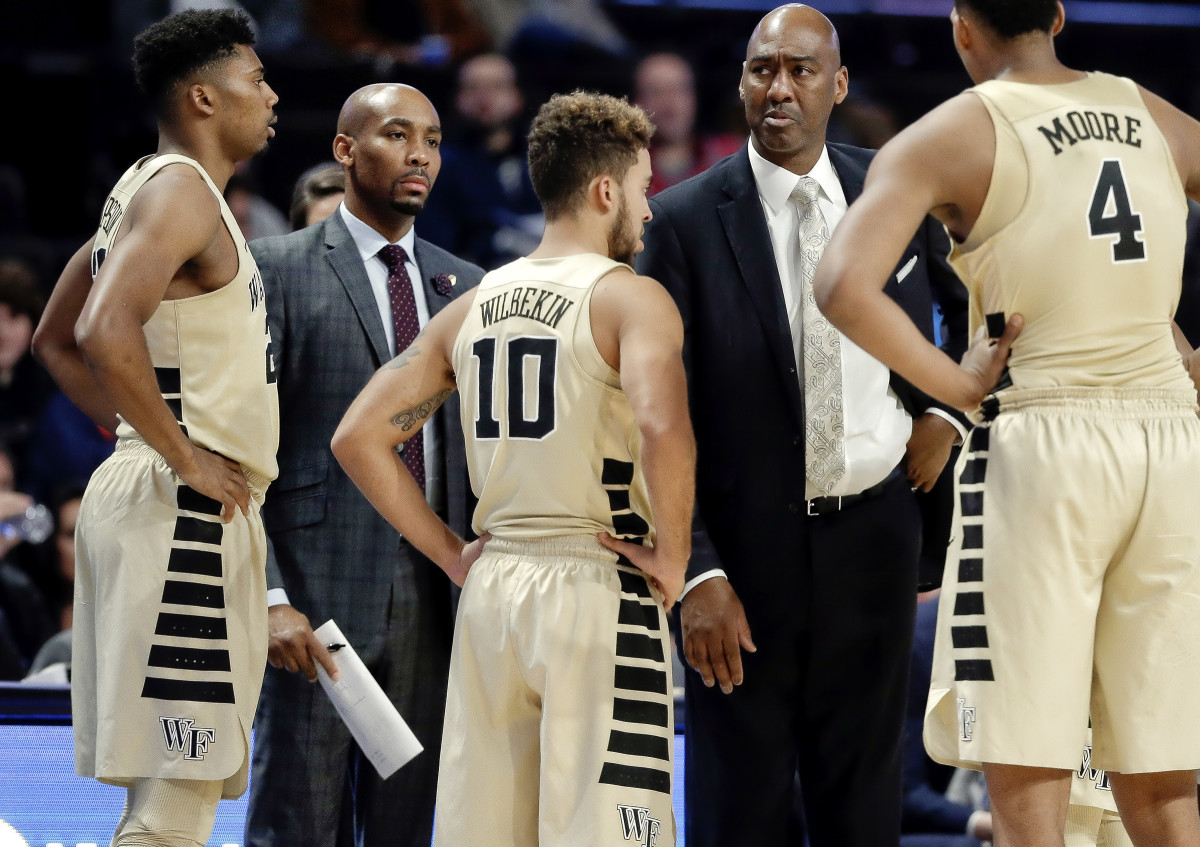 Jones (second from left) with Wake Forest.